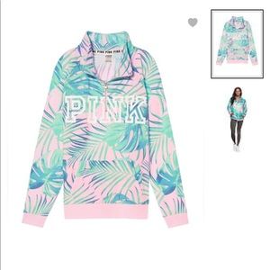 New Pink Campus quarter Zip Pullover